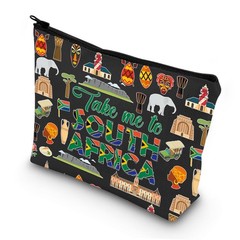 LEVLO South Africa Symbols Travel Cosmetic Bag Multicolor B