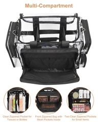 Relavel Clear Makeup Bag Extra 18.5 inches x 8.6 x 11 inches,