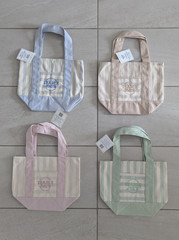 NEW, LIMITED EDITION Trader Joe’s Mini Canvas Tote Bags, set of 4