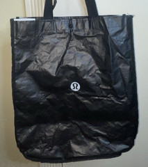 Lululemon Black White Large 16″ Reusable Tote Shopping Bag