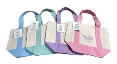 TRADER JOE’S Mini Tote Set 4 Canvas Bags Pastel Spring Colors 2025 New with Tags