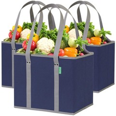 Reusable Grocery Bags (3 Pack) – Heavy Duty Reusable Shopping Bags with Box S…