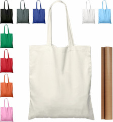 NPBAG 2 | 5 | 15 | 25 | 50 Pack 15” X 16” Natural Cotton Tote Bags, Lightweigh