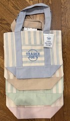 Trader Joe’s Striped Mini Canvas Tote Bag, Multicolor, Summer 2026 Tote, All 4