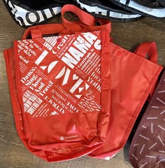 Lululemon Reusable Shopping Tote Bags (Lot Of 10) 11x9x4 🔥