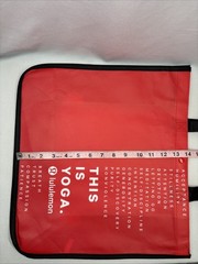 Lot Of 2 New Lululemon Reusable Shopping Tote Bag L Red & White 16x 14 & 15×14