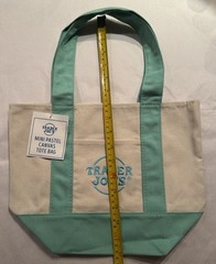 TRADER JOE’S MINI PASTEL CANVAS TOTE BAG LIGHT GREEN NWT FREE GIFT FAST SHIP 🎁