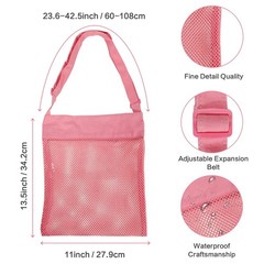 Sand Away Beach Treasures Seashell Pocket Mesh Bags – Set of 2 (Large) (Azale…
