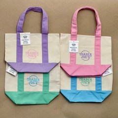 Trader Joe’s Mini Canvas Tote Bag Delicate Pink – Limited Release | Collectible