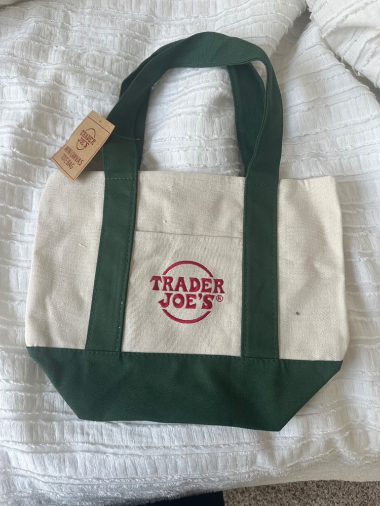 Trader Joe’s NEW Mini Canvas Reusable Tote Bags All 4 COLORS! NWT Free Shipping