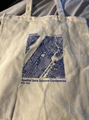 ✅NEW Spatial Data Science Conference NY 2024Canvas Swag Tote Shopping Books Bag.
