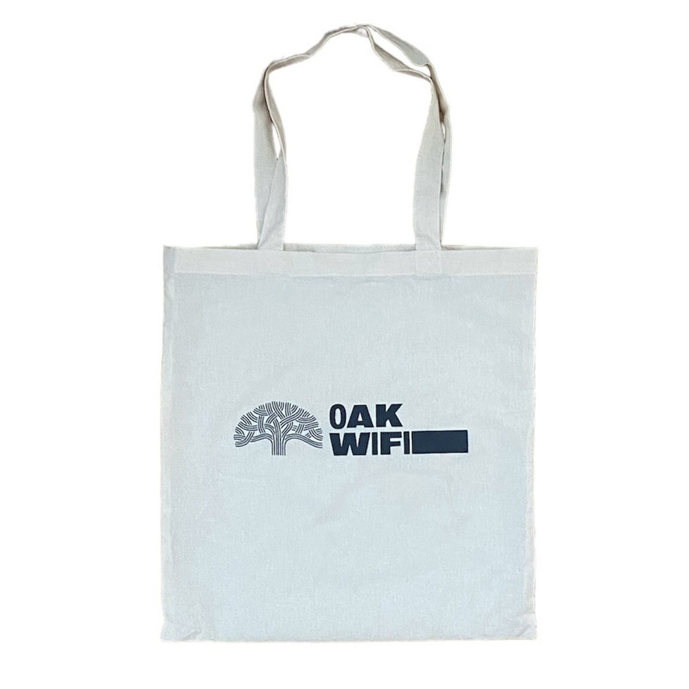 3 Tote Bag Set Small White Linen Graphic Print Oakland CA California Logo New