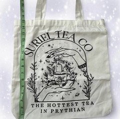Boho Witchy Aesthetic Suriel Tea Co White Graphic Printed Spacious Cloth Tote