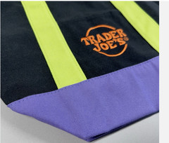 NEW NO TAG Trader Joe’s Mini Trick or Treat Halloween Black Green Canvas Tote(S3