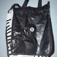 Lululemon Reusable Logo Tote Shopping Bag Black & White 12 in x 8 in x 14 in
