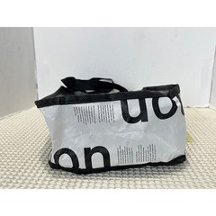 Lululemon Small Reusable Shopping Bag Black White SnapClosure Eco