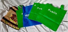 Lot of 8 Reusable Grocery Shopping Tote Bags Various Styles
