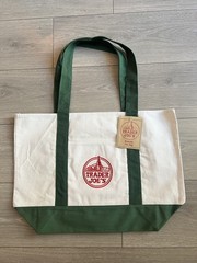 Trader Joe’s Bag Canvas Heavy Cotton Basic Style Shopping Green Large