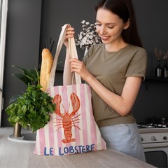 FBB Ocean Beachy Sea Fish Reusable Grocery Shopping Tote Bag Summer Market