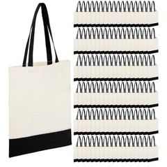 Canvas Cotton Tote Bags 60 Gift Groceries Errands Lightweight New