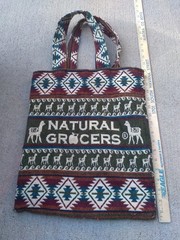Natural Grocers Shopping Bag Tote Cloth Southwestern Theme Re-useable