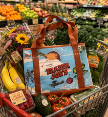 Limited Edition New Trader Joe’s Stand Up Collapsible Reusable Shopping Bag
