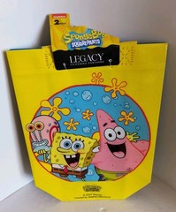 Spongebob Squarepants 2 Pack Mini Reusable Blue Gift Bags with Handles NEW!