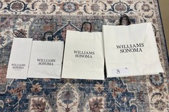 6 Williams Sonoma Shopping Bags 4 Sizes