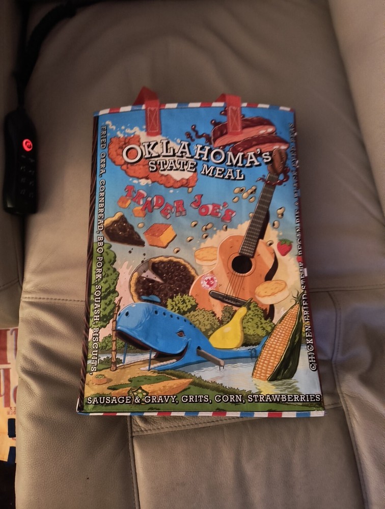Extremely “RARE” Oklahoma Trader Joes Tote Reusable Bag. Plus 2 Mistery Tote Bag