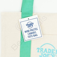 Trader Joe’s Mini Pastel Canvas Tote Bag Set Of 4 Colors Limited (New With Tag)