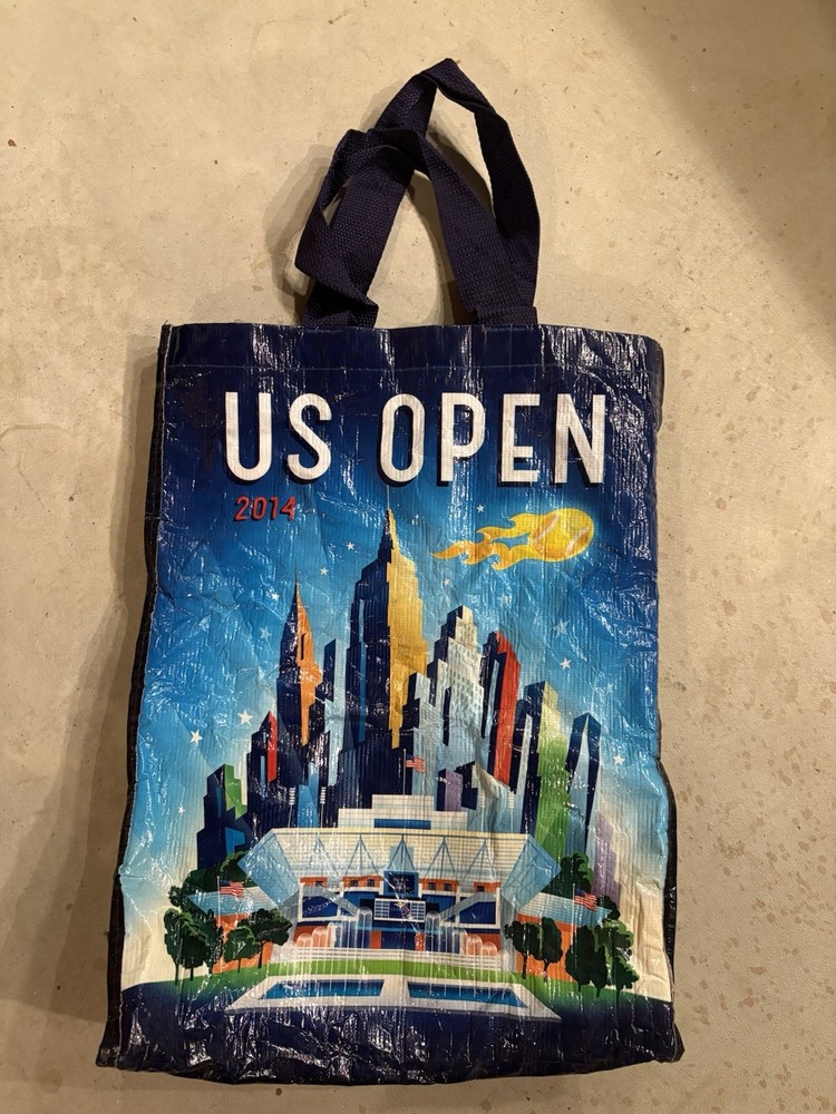 RARE VHTF 2014 US OPEN TENNIS OFFICIAL SHOPPING TOTE BAG FEAT NYC SKYLINE