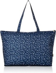 HAPITAS Eco Friendly Tote Travel Bag Flower Waltz Navy 20L