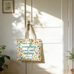 Christian Tote Bag For Women Man, Floral Bible Tote Bag, Reusable Work Shoppi…