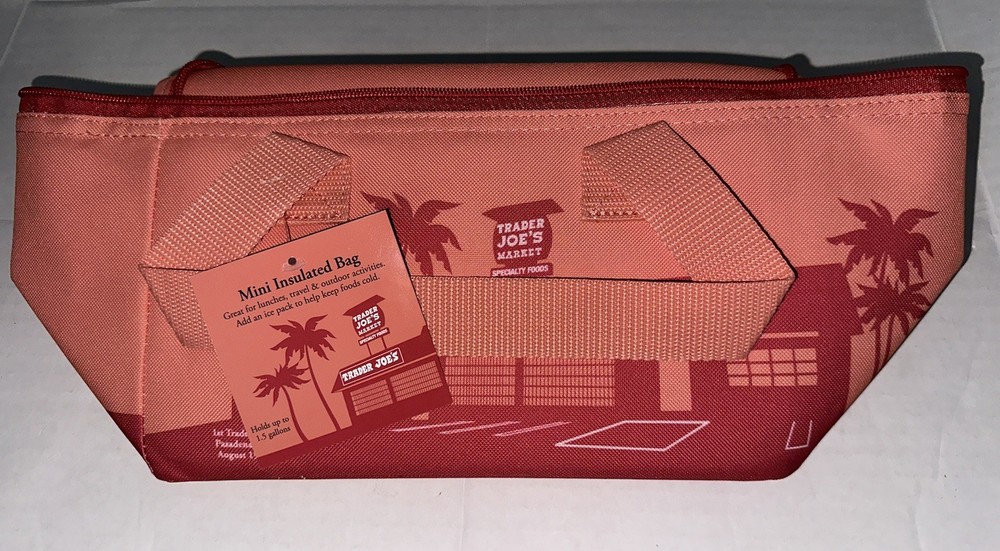 AUTHENTIC Trader Joe’s Mini Insulated Bag Peach/Orange Limited Edition 2025