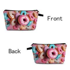 MoCaliduccious Donut Delicious Desserts Print Women Makeup Bag Small hzw0356