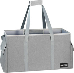 Standing Extra Large Utility Tote Bag with Hard Bottom & Hard Sides, Heavy Duty