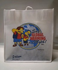 2007 The Simpsons “Say Global Warming Is A Myth” Tote Bag Nelson & Milhouse