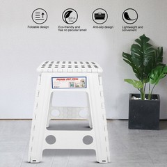 (9)Portable Living Plastic Dots Folding Step Stool Anti Slip Foldable Adults