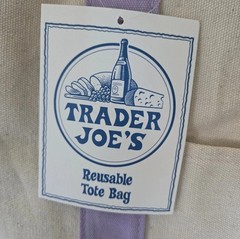 Trader Joe’s Canvas Limited Release Tote Shopping Bag LARGE Lavender – NWT