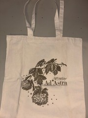 Ad Astra Beige Canvas Foldable Floral Reusable Shopping Bag