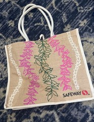 Safeway Hawai’i Large reusable burlap tote bag