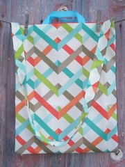 Multicolor Geometric Print Tote Bag Grocery Shopping Beach Pool