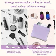 6 PCS Pocket Cosmetic Bag, Small Makeup Bag for Women 6 color 3 size