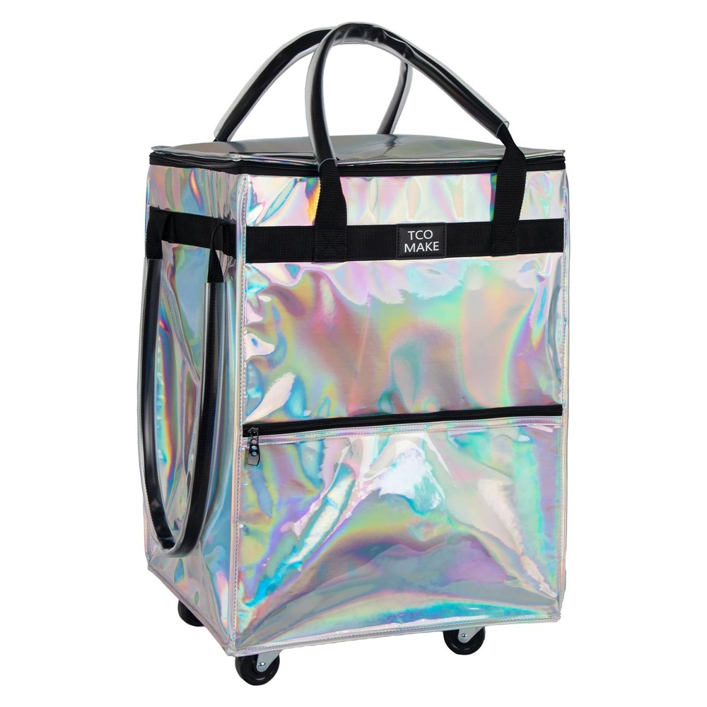 Reusable Grocery Bag Wheels Rolling Shopping Bags Handle Folding Cart