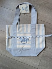 Trader Joe’s Mini Striped Canvas Tote Bag Single Bag Blue Striped Summer 2026