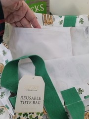 NWT CANVAS TOTE BAG St. Patrick’s Day Graphic Beer Graphics /Men’s Socks/Napkins
