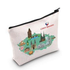 MEIKIUP Czech Republic Travel Gift Symbols bag