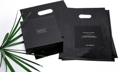 Stylish Black Plastic Bags with Handles 100 Ct