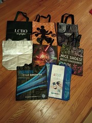 Lot of 8 Reusable Grocery Shopping Tote Bags Various Styles