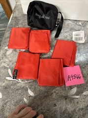 Bag-a-Roo Reusable Shopping Bags 5 Pack 23” X 14.5” Red Can Hold Up To 60lbs